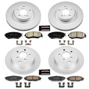PowerStop Genuine Geomet Coated Rotor and Low-Dust Ceramic Brake Pad Kit