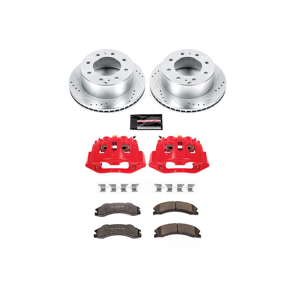 PowerStop Z36 Truck and SUV Ceramic Brake Pad, Drilled & Slotted Rotor, and Cali