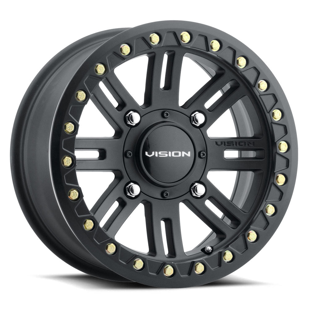 15x7 Vision 356 Manx 2 Beadlock Satin Black 4x156 ET13 Wheel Rim