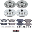 PowerStop OE Stock Replacement Low-Dust Ceramic Brake Pad and Rotor Kit