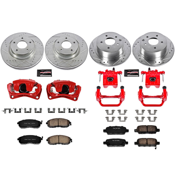 PowerStop Z23 Daily Driver Carbon-Fiber Ceramic Pads Drilled & Slotted Rotor & C