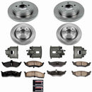 PowerStop OE Stock Replacement Low-Dust Ceramic Brake Pad, Rotor and Caliper Kit