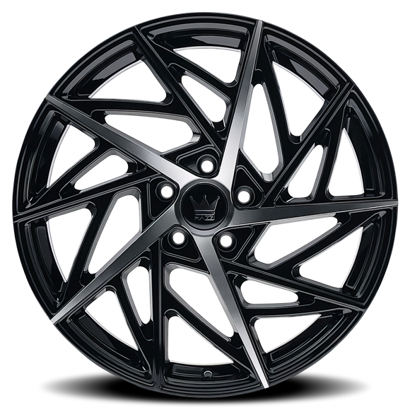20x8.5 Mazzi 377 Freestyle Gloss Black Machined 5x120 ET35 Wheel Rim