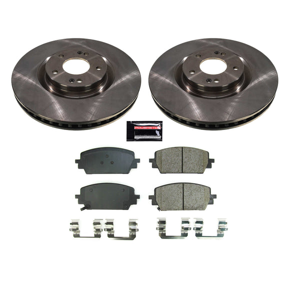 PowerStop OE Stock Replacement Low-Dust Ceramic Brake Pad and Rotor Kit