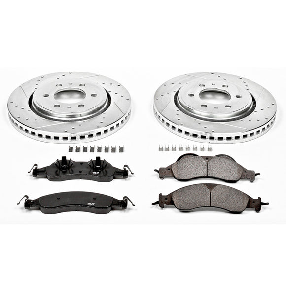 PowerStop Z23 Daily Driver Carbon-Fiber Ceramic Brake Pad and Drilled & Slotted