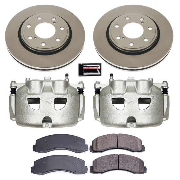 PowerStop OE Stock Replacement Low-Dust Ceramic Brake Pad, Rotor and Caliper Kit