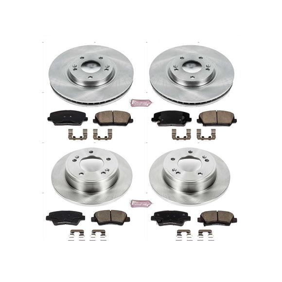PowerStop OE Stock Replacement Low-Dust Ceramic Brake Pad and Rotor Kit