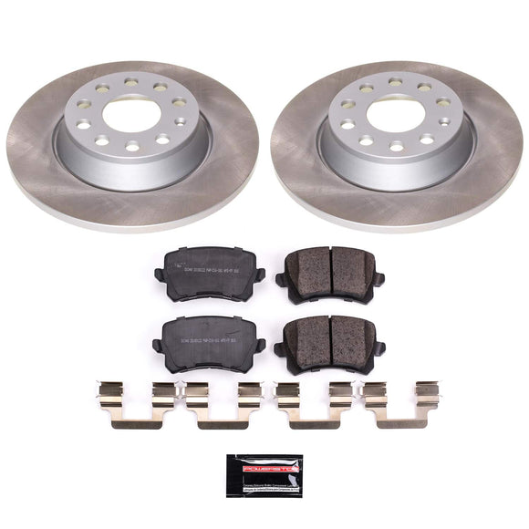 PowerStop Semi-Coated Rotor and Low-Dust Ceramic Brake Pad Kit