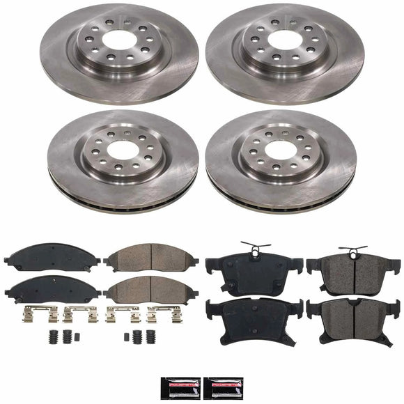 OE Stock Replacement Low-Dust Ceramic Brake Pad and Rotor Kit