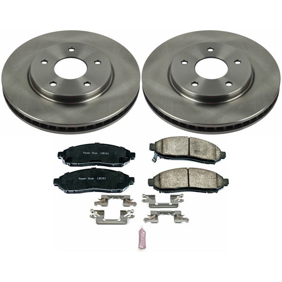 PowerStop OE Stock Replacement Low-Dust Ceramic Brake Pad and Rotor Kit