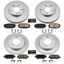 PowerStop Genuine Geomet Coated Rotor and Low-Dust Ceramic Brake Pad Kit