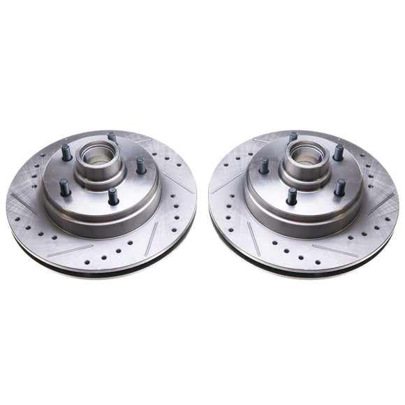 PowerStop Evolution Drilled And Slotted Rotors Pair Front For Buick LeSabre