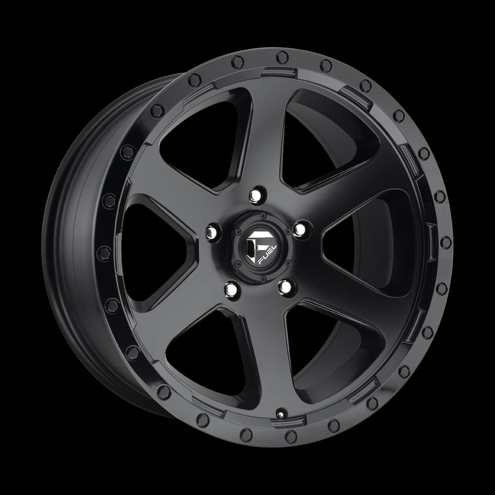 20X9 Fuel D589 RIPPER Matte Black Gloss Black Lip 6X135 ET20 wheel/rim