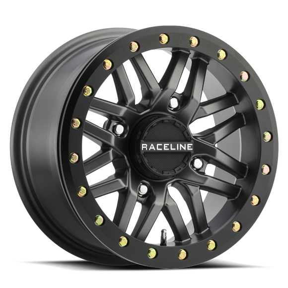 14x7 Raceline A91G Gunmetal and Black Ring 4x137 ET10 Wheel Rim