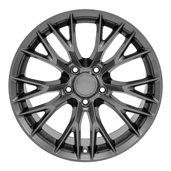 17" Replica Wheel CV22 Fits Chevrolet Corvette - C7 Z06 Rim 17x9.5 Gunmetal