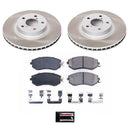 PowerStop Semi-Coated Rotor and Low-Dust Ceramic Brake Pad Kit