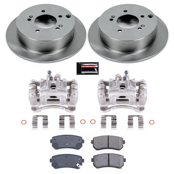 PowerStop OE Stock Replacement Low-Dust Ceramic Brake Pad, Rotor and Caliper Kit