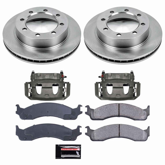 PowerStop OE Stock Replacement Low-Dust Ceramic Brake Pad, Rotor and Caliper Kit