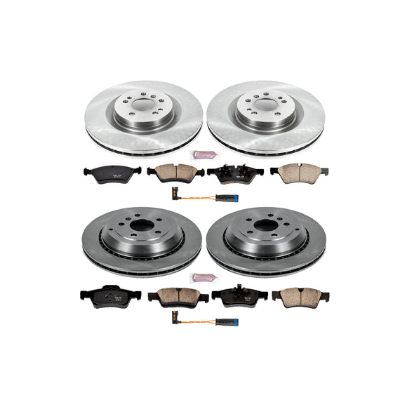 PowerStop OE Stock Replacement Low-Dust Ceramic Brake Pad and Rotor Kit