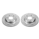 PowerStop Evolution Drilled Slotted Rotors Pair Front For Kia Soul