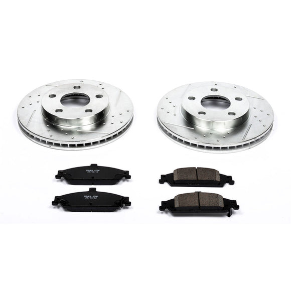 PowerStop Z23 Daily Driver Carbon-Fiber Ceramic Brake Pad and Drilled & Slotted