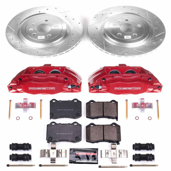PowerStop Z23 Daily Driver Carbon-Fiber Ceramic Pads Drilled & Slotted Rotor & C