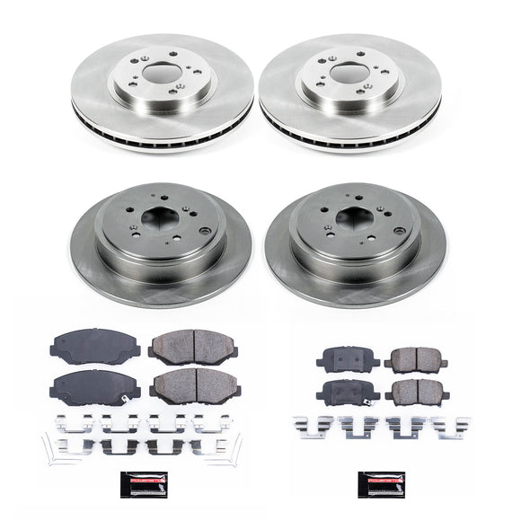 PowerStop OE Stock Replacement Low-Dust Ceramic Brake Pad and Rotor Kit