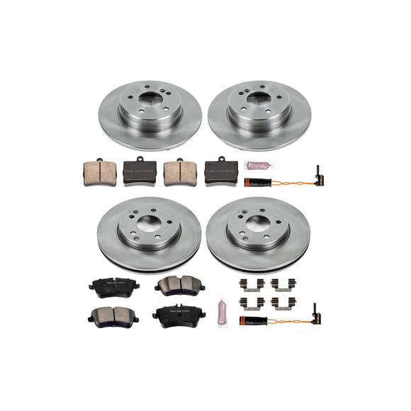 PowerStop OE Stock Replacement Low-Dust Ceramic Brake Pad and Rotor Kit