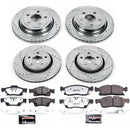 PowerStop Z36 Carbon-Fiber Ceramic Brake Pad with Drilled and Slotted Rotor Kit