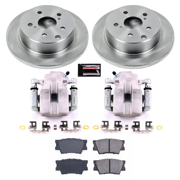 PowerStop OE Stock Replacement Low-Dust Ceramic Brake Pad, Rotor and Caliper Kit