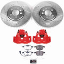 PowerStop Z26 Street Performance Ceramic Brake Pad, Drilled Slotted Rotor, and C