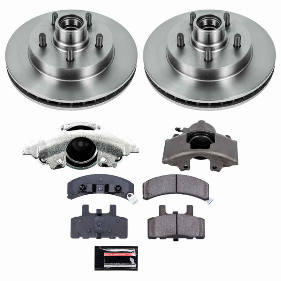 PowerStop OE Stock Replacement Low-Dust Ceramic Brake Pad, Rotor and Caliper Kit
