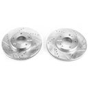 PowerStop Evolution Drilled Slotted Rotors Pair Front For Kia Rondo