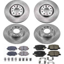 PowerStop OE Stock Replacement Low-Dust Ceramic Brake Pad and Rotor Kit