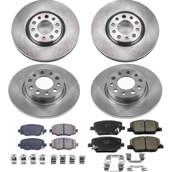 PowerStop OE Stock Replacement Low-Dust Ceramic Brake Pad and Rotor Kit