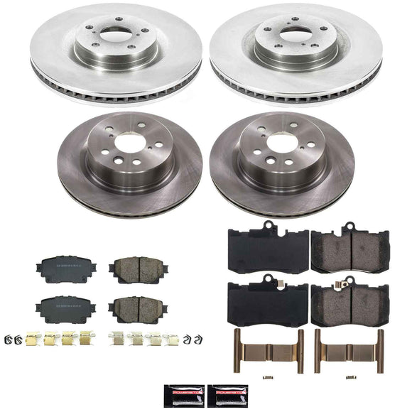 OE Stock Replacement Low-Dust Ceramic Brake Pad and Rotor Kit