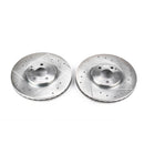 PowerStop Evolution Drilled Slotted Rotors Pair Front For Mercedes-Benz S430