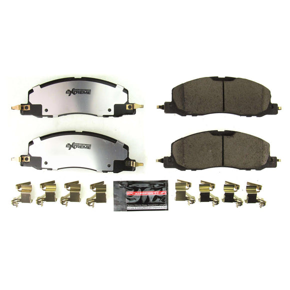 PowerStop Z36 Truck And Tow Carbon-Fiber Ceramic Brake Pads With Hardware