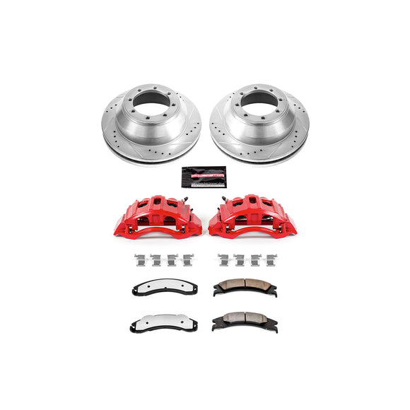 PowerStop Z36 Truck and SUV Ceramic Brake Pad, Drilled & Slotted Rotor, and Cali