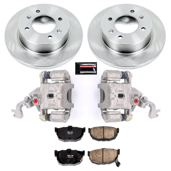 PowerStop OE Stock Replacement Low-Dust Ceramic Brake Pad, Rotor and Caliper Kit