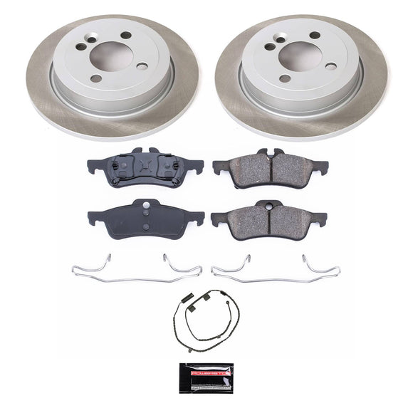 PowerStop Semi-Coated Rotor and Low-Dust Ceramic Brake Pad Kit