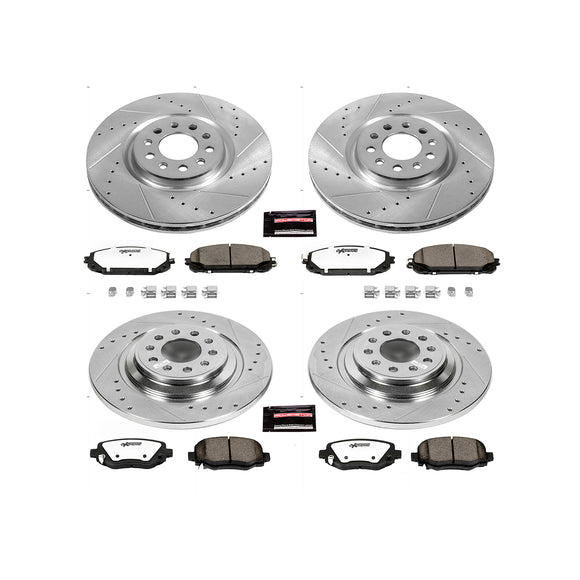 PowerStop Z36 Carbon-Fiber Ceramic Brake Pad with Drilled and Slotted Rotor Kit