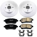PowerStop Genuine Geomet Coated Rotor and Low-Dust Ceramic Brake Pad Kit