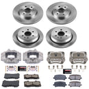 PowerStop OE Stock Replacement Low-Dust Ceramic Brake Pad, Rotor and Caliper Kit