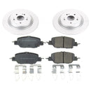 PowerStop Genuine Geomet Coated Rotor and Low-Dust Ceramic Brake Pad Kit