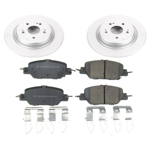 PowerStop Genuine Geomet Coated Rotor and Low-Dust Ceramic Brake Pad Kit