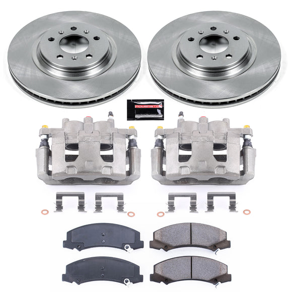 PowerStop OE Stock Replacement Low-Dust Ceramic Brake Pad, Rotor and Caliper Kit