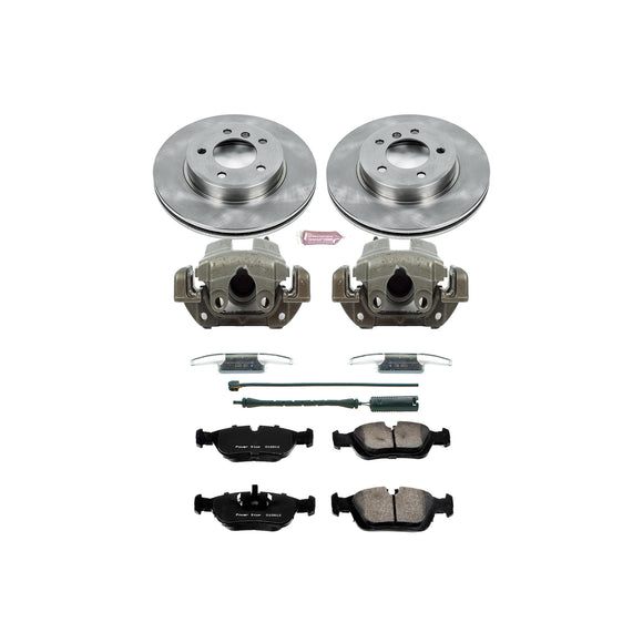 PowerStop OE Stock Replacement Low-Dust Ceramic Brake Pad, Rotor and Caliper Kit
