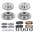 PowerStop OE Stock Replacement Low-Dust Ceramic Brake Pad and Rotor Kit