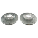 PowerStop Evolution Drilled Slotted Rotors Pair Front For Ford Crown Vic